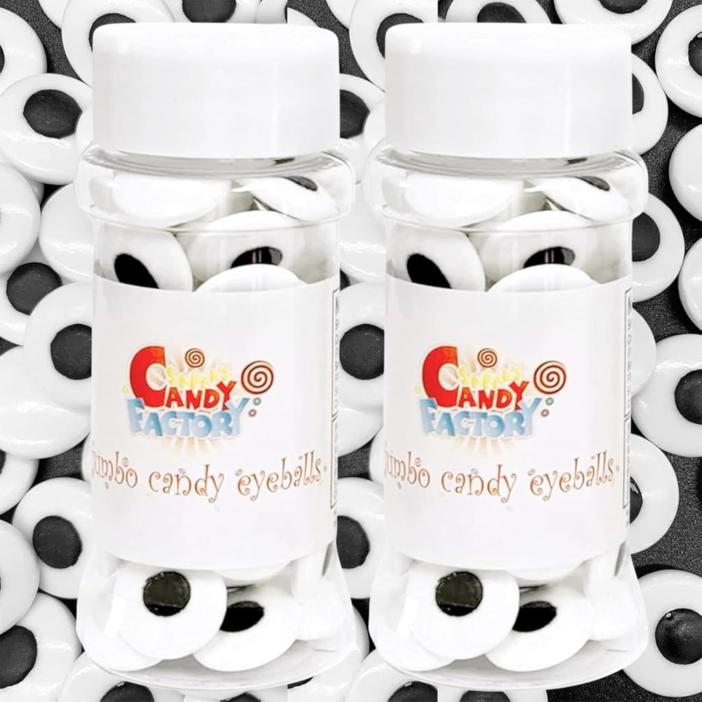 Edible Candy Eyeballs, 17 mm Size, 3 Oz Pack of 2 (Total 6 Oz), Perfect for Decorating Cookies, Cupcakes, Cakes, Holiday Treats, Kosher