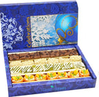 Ghasitaram Gifts Indian Sweets - Diwali Gifts Sweets- Assorted Box of Kaju Chocolate Barfi,Mango Bite,Kaju roll and Kaju Orange Delight 800 GMS