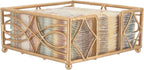 Boston International Wave Design Cocktail Napkin Holder Caddy, 5.25 x 5.25-Inches, Gold Leaf