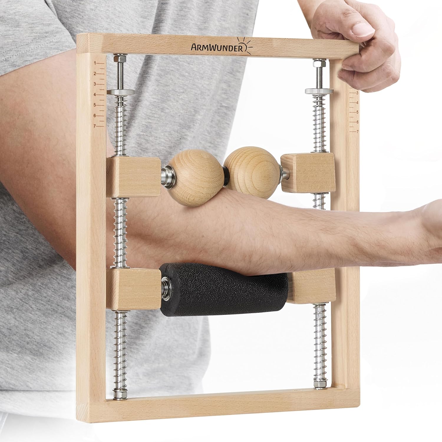 Professional Forearm Massager and Roller - Tennis Elbow, Golfer's Elbow, Tendonitis, Carpal Tunnel, Wrist, Hand, Trigger Point, Active & Myofascial Release