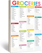 Hebayy 90 Sheets Fastcheck Grocery List Magnet Pad, 110 Printed Common Food for Fridge and Blank Grocery Shopping Spaces for Home. Size 6”x 9”