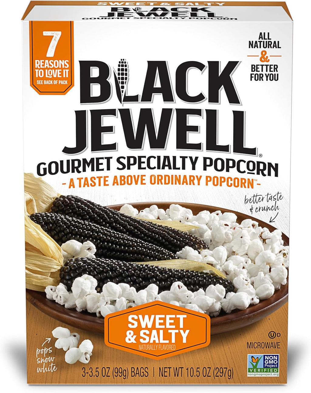 Black Jewell Sweet & Salty Microwave Popcorn, 10.5 Ounces (Pack of 6)