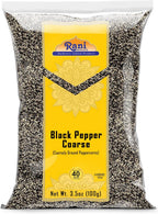 Rani Black Pepper Coarse Ground 28 Mesh (Table Grind) 3.5oz (100g) ~ All Natural | Vegan | Gluten Friendly | NON-GMO | Kosher | Product of Vietnam