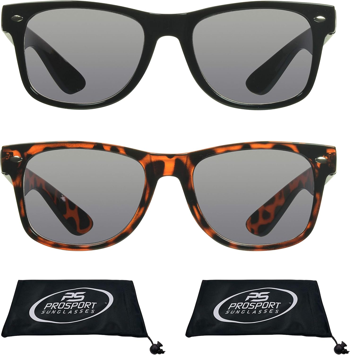 proSPORT Reading Sunglass Readers No Line Full Lens Men Women Smoke | Brown |Black |Tortoise Frame NOT BIFOCAL