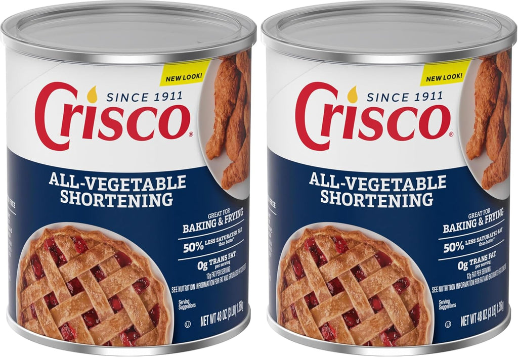Crisco All-Vegetable Shortening, 48 Ounce (Pack of 2)