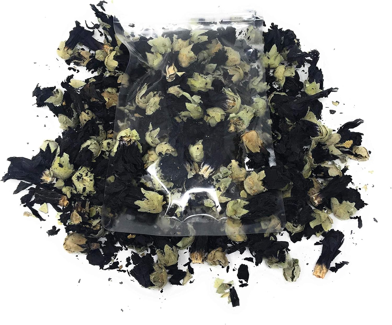 Black Mallow Flower Buds from Germany - Net Weight 0.52oz / 15g - Mesmerizing Black, Beautiful Eye-catcher for Herbal Infusion, Tea, Salads and Dessert