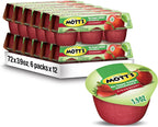 Mott's No Sugar Added Strawberry Applesauce, 3.9 Ounce Cup, 6 Count (Pack of 12)