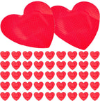 50Pcs Brand Adhesive Bandages Heart Shaped Fabric Bandages Waterproof and Breathable Care Patches for Kids and Adults 2.32 X 1.69 in