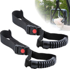 ecocstm 2 PCS Car Adjustable Grab Handles, Car Accessories Handle Assist, Safety Handle Portable Vehicle Support Grab Bar for Trucks, SUVs, Jeeps, Vans, Cars and ATVs (Black)