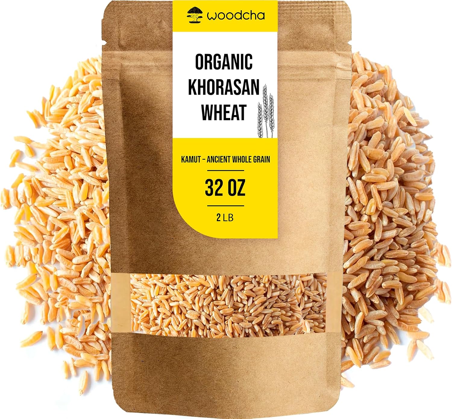 Organic Khorasan Wheat Berries (Kamut) 2LB Bulk – Ancient Whole Grain, High Protein & Fiber for Lasting Fullness, Meal Prep Friendly, Rice & Quinoa Alternative – Non-GMO Heirloom Grain, Stays Al Dente for Bowls, Salads & Baking