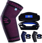 ABYON Compression Elbow Support, 1 Piece Compression Sleeve + 2 Pcs Tennis Elbow Pads for Men Women Pain Relieves Tendonitis, Arthritis, Tennis Elbow, Epicondylitis