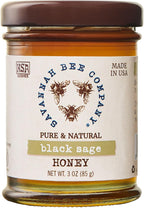Savannah Bee Black Sage Honey - Naturally Sweet Rare and Exquisite - Perfect Addition to Cheese Boards - 3 Oz
