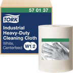 Tork Heavy Duty Cleaning Cloth White W1, Centerfeed, 1 x 160 Feet, 570137