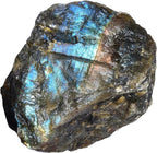Raw Labradorite Stone Blue Rough Labradorite Rock Healing Crystal and Stone for Tumbling Meditation 0.4-0.6 Pound