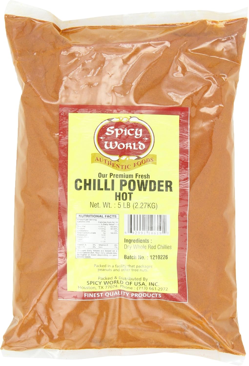 Spicy World Hot Chilli Powder Bulk, 5-Pounds