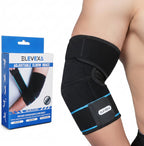 Adjustable Elbow Brace | Double Strap Elbow Compression Sleeve for Tendonitis, Sprains, and Strains | Arm Brace/Tennis Elbow Brace for Men and Women with Targeted Compression and Relief