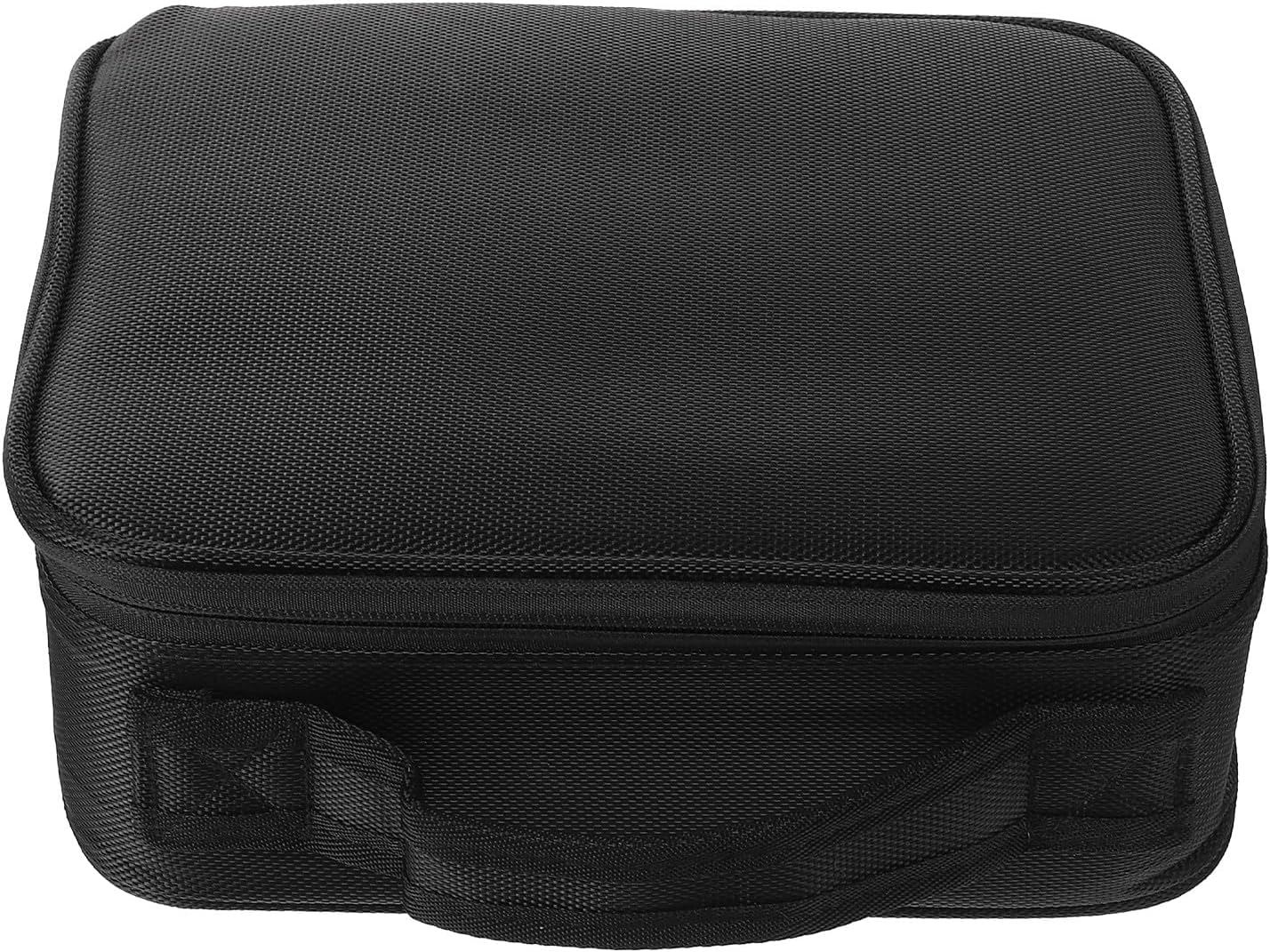 Beavorty Multi-layer Makeup Pouch Portable Cosmetics Storage Bag Handheld Toiletry Travel Wash Bag Black for Women and Men