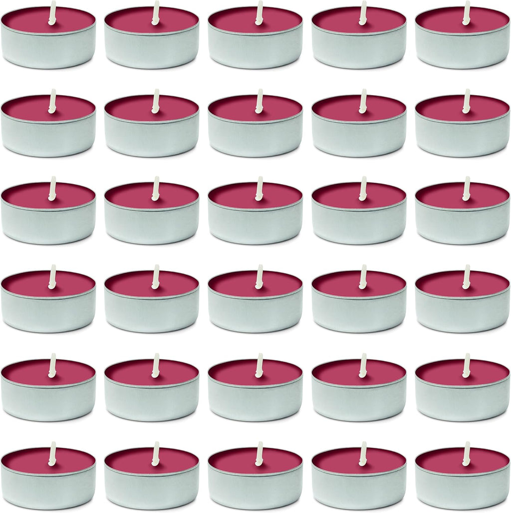 DecorRack 30 Tealight Candles, Black Cherry Scented, Pleasant Fragrance Candle, Aromatherapy, Scented Home Decor, Votive Long Lasting Candles (Pack of 30)