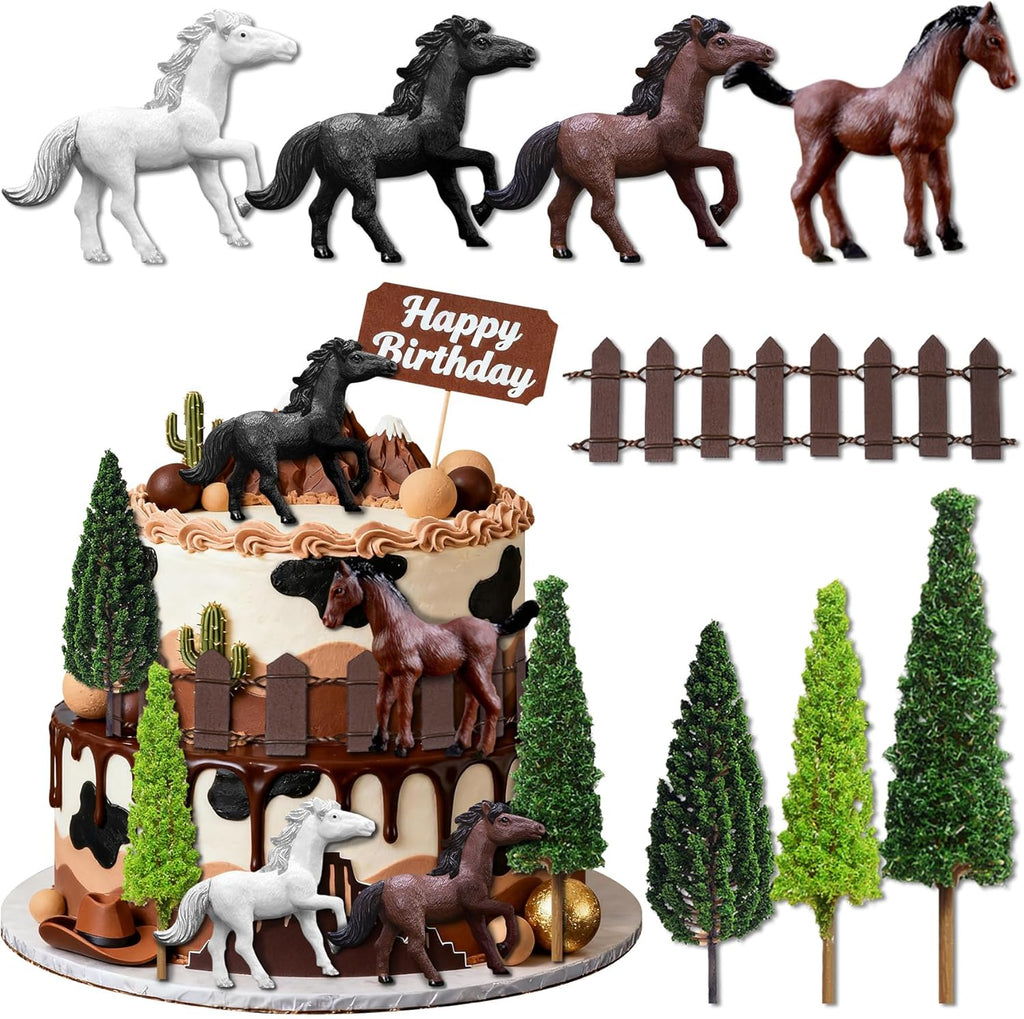 Horse Cake Topper Cowboy Cake Toppers Horse Birthday Decorations