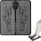 EMS Foot Massage Pad, Electric Foot Stimulator Massager Foot Plate with 6 Modes & 9 Intensity Levels, TENS Leg Reshaping Muscle Pain Relax Massage Mat for Muscle Relaxation, Battery Powered