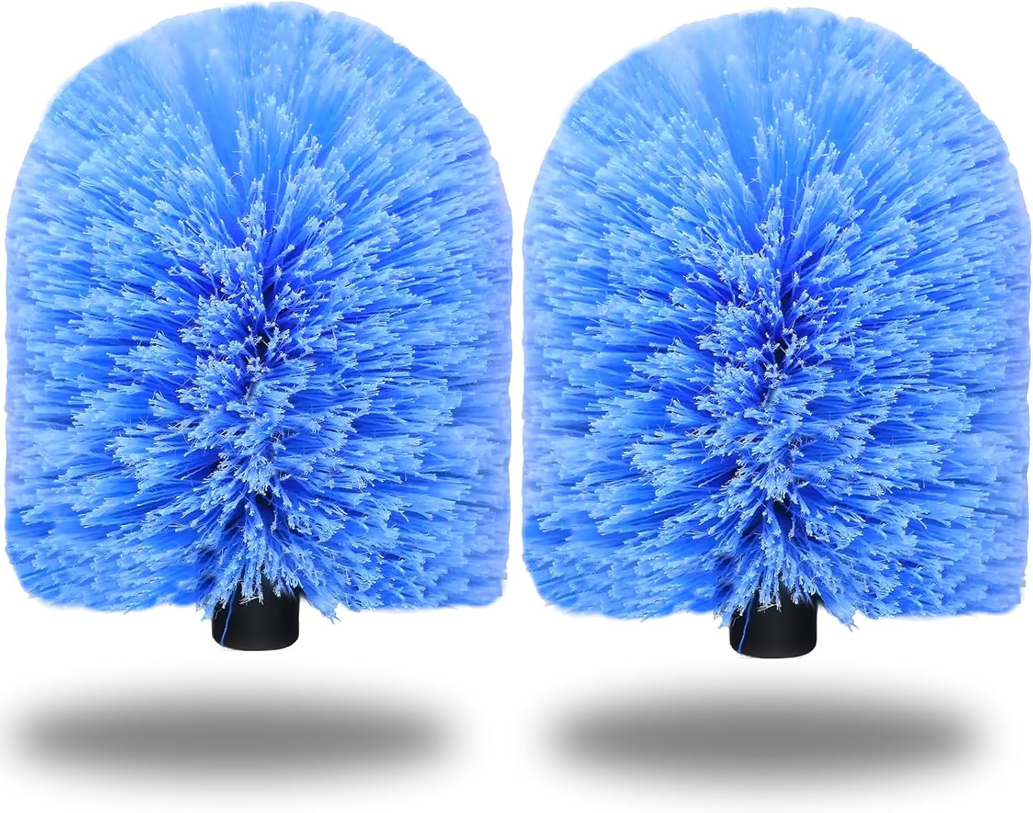 2 Pack Twist-On Cobweb Duster Head, Fits Standard 3/4 inch Threaded Poles, Spider Web Duster Brush for Outdoor & Indoor Cleaning (Blue)