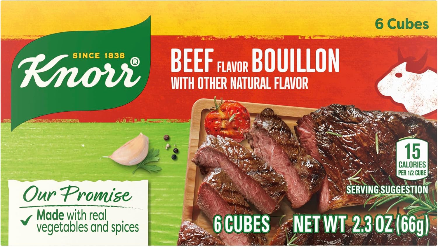 Knorr Cube Bouillon, Beef, 2.3 oz, 6 cubes