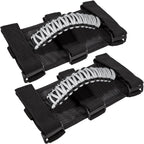 E-cowlboy Roll Bar Grab Handles Grip Handle for Jeep Wrangler JK JKU JL JLU TJ YJ Sports Sahara Freedom Rubicon Unlimited Gladiator JT 1955-2023 UTV ATV Accessories Premium 550 Paracord (Gray 2 Pack)