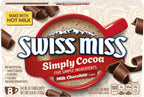Swiss Miss Simply Cocoa Milk Chocolate Flavored Hot Cocoa Mix, Hot Cocoa Bar Supplies, 0.85 oz., 8-Count Envelopes (12 Boxes)