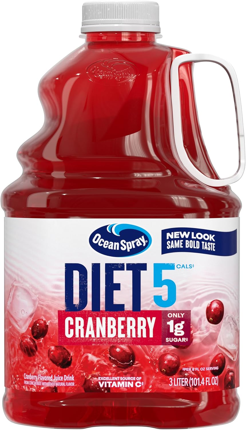 Ocean Spray Diet Cranberry Juice Drink, 101.4 Fl Oz, 3 Liter Bottle