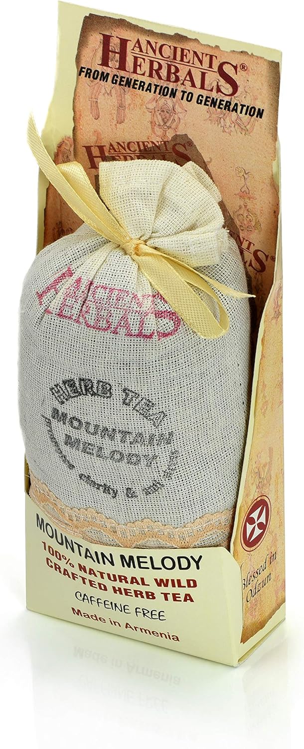 Ancient Herbals Mountain Melody – 100% Natural Wild Crafted Loose Leaf Herbal Tea in a Cotton Bag | Premium – Wellness – Artisan – 50 g