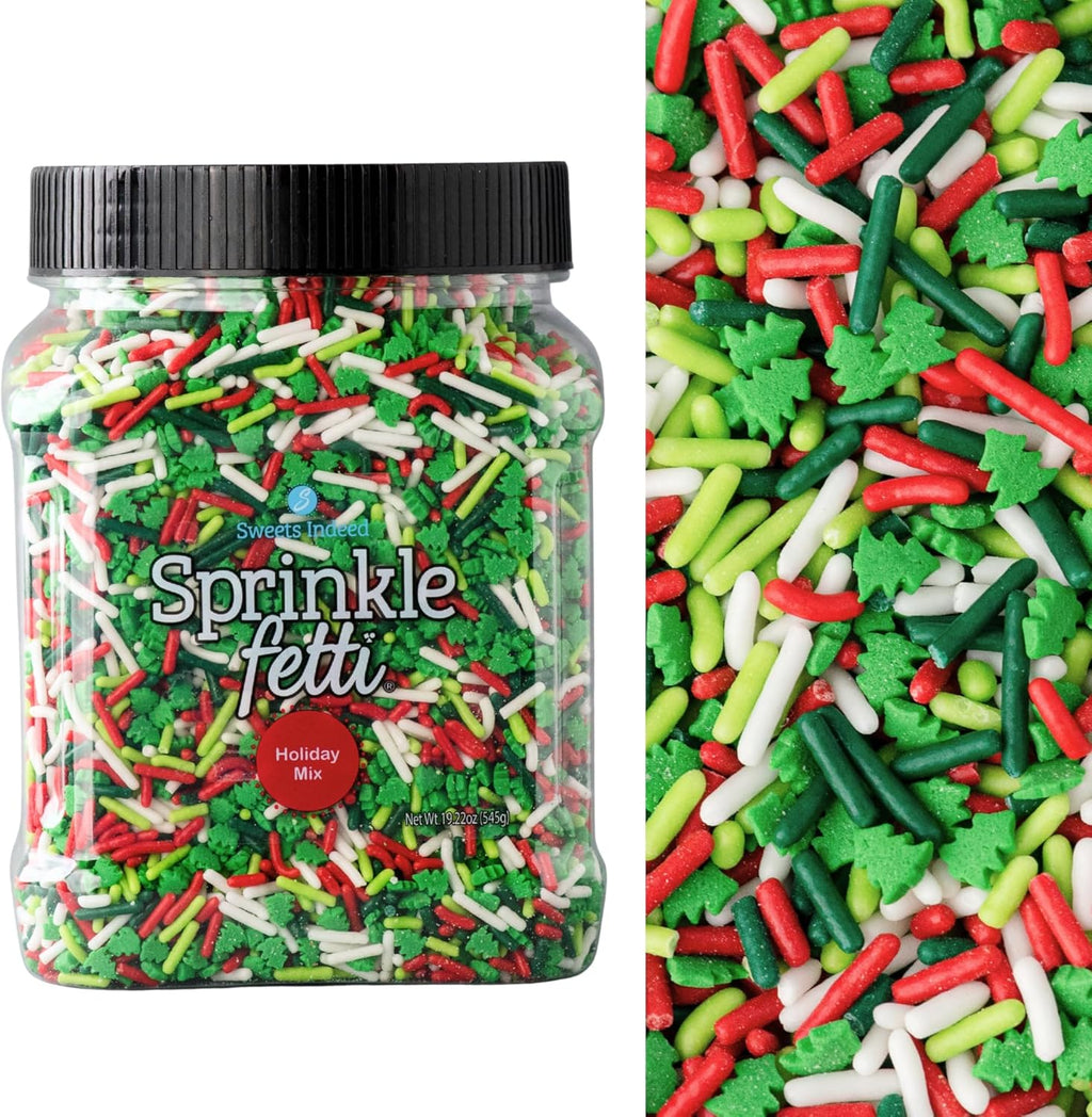 Sweets Indeed, Bulk Sprinkles, 1.3 pounds, Sprinkle Mix, Perfect for Cake Decorations, Baking Ice Cream Cookies Cupcake Topper (Mini Heart) (Holiday)