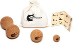 Aquanimous Cork Massage Balls Natural Firm Ultra-Light Eco-Friendly Deep Tissue Massage with Travel Bag (Set of 3)