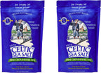 Celtic Sea Salt Fine Ground – Unrefined Mineral Salt, Sustainably Harvested, GMP Certified, Lab Tested, Kosher – Baking, Cooking, Seasoning, Everyday Use – 2 Pack (1 lb Each)