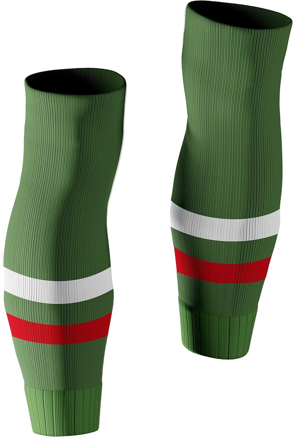 Tekkerz leg sleeve over 20 color variations compatible with grip socks for soccer, football, hockey, rugby athletic socks
