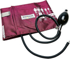 McKesson LUMEON Replacement Blood Pressure Cuff with Bulb and Valve, Nylon Cuff, 2-Tube Bladder, Burgundy, Adult Large, Gauge Not Included, 1 Count