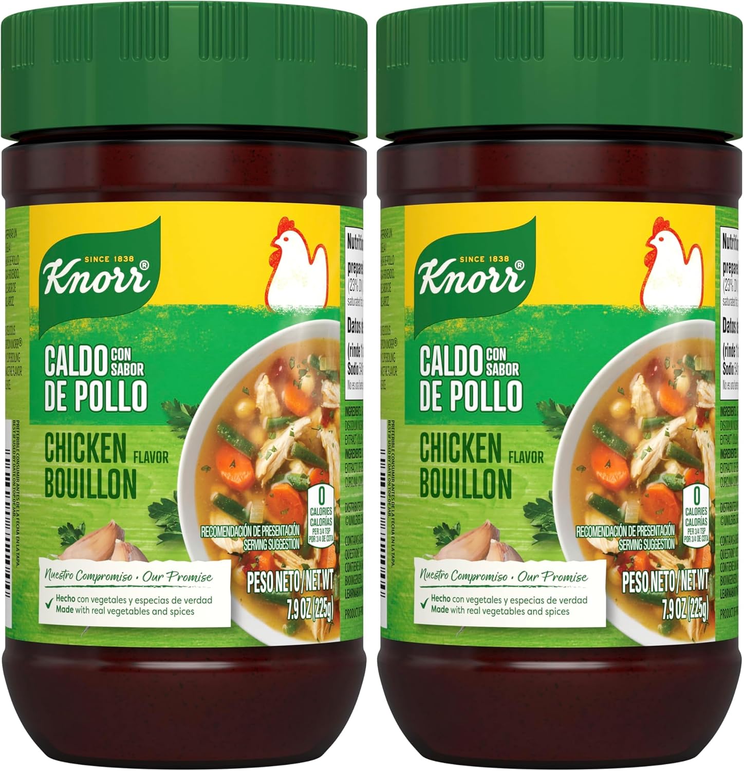 Knorr Chicken Flavor Bouillon For Sauces, Soups and Stews Granulated Fat and Cholesterol Free 7.9 oz (Pack of 2)