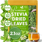 FreshDrinkUS, Premium 2.1oz Natural Stevia Leaves, 100% Pure Stevia Dried Leaves, Zero Calorie Sweetener, No Additives, No Caffeine, Vegan