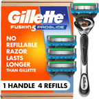 Gillette Fusion ProGlide Razor for Men, Handle + 4 Blade Refills, Plastic/Acrylic Handle