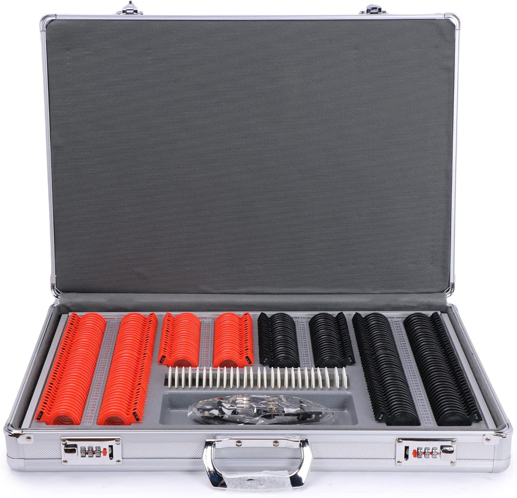 266 pcs Optical Trial Lens Set Plastic Rim Aluminium Case + Free Trial Frame