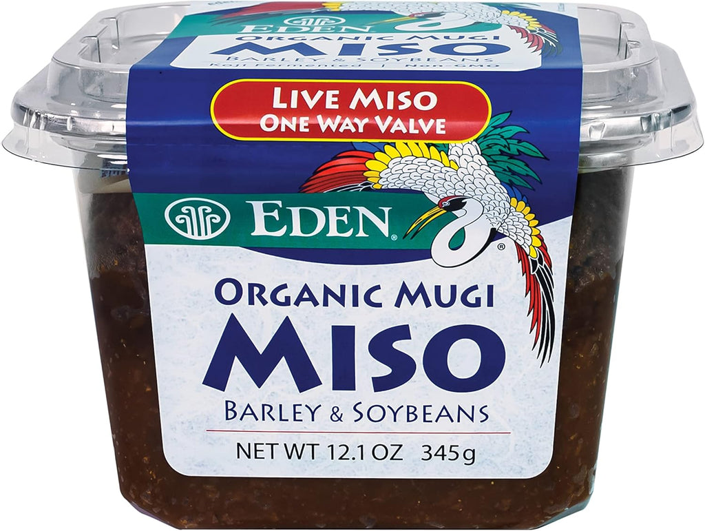 Eden Organic Mugi Miso Paste, Live Culture, Barley and Soybeans, Light and Versatile, Made in Japan, 12.1oz (345g)