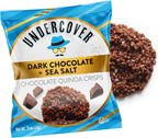 Undercover Snacks Chocolate Quinoa Crisps - Dark Chocolate + Sea Salt | 30-Count, Individually Wrapped Crisps | Gluten Free, Nut-Free, Allergen Friendly, Kosher, Plant-Based, AIRLINE SIZE