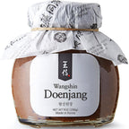 Wangshin Doenjang Aged 3 Years (9oz) - Korean Traditional Premium Soybean Paste. Anchovies and Soy Beans Fermented in Korean Traditional Clay Pots.
