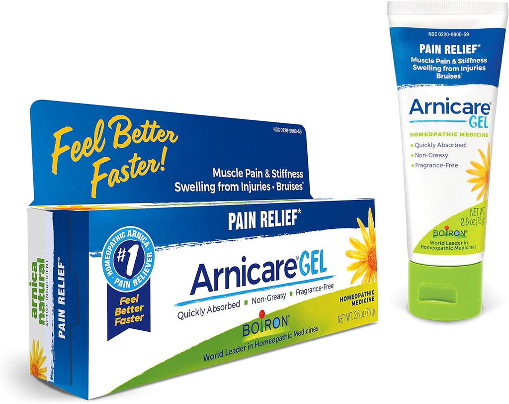 Boiron Arnicare Gel for Joint Pain, Muscle Pain, Swelling, Soreness, and Stiffness - Non-greasy and Fragrance-Free - 2.6 oz