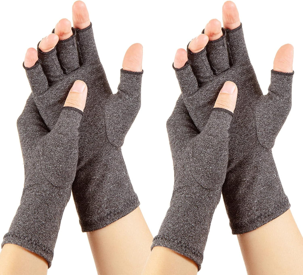 RZJZGZ 2 Pairs Arthritis Gloves Compression Arthritis Pain Wrist Support Brace gloves Compression Anti Arthritis Gloves (Large)