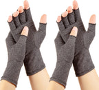 RZJZGZ 2 Pairs Arthritis Gloves Compression Arthritis Pain Wrist Support Brace gloves Compression Anti Arthritis Gloves (Large)