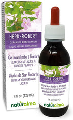 Naturalma Herb Robert (Geranium robertianum) herb with Flowers Alcohol-Free Tincture - 4 fl oz Liquid Extract in Drops - Herbal Supplement - Vegan