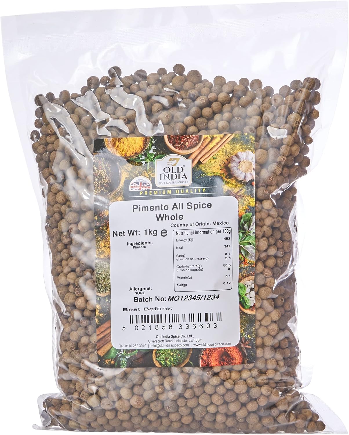 Old India Pimento All Spice Whole 1 Kg