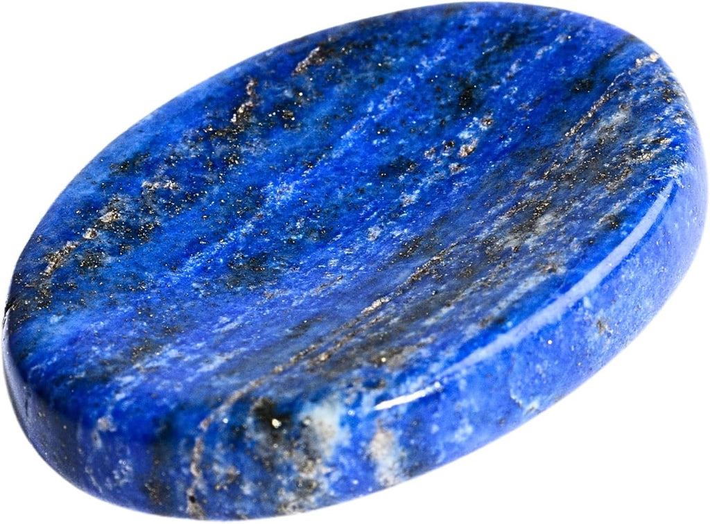 Lapis Lazuli Worry Stones – Crystal Thumb Worry Stone for Anguish, Stress – Relaxing and Soothing Balance Stones for Meditation, Stress Relief – Healing Stones for Men and Women