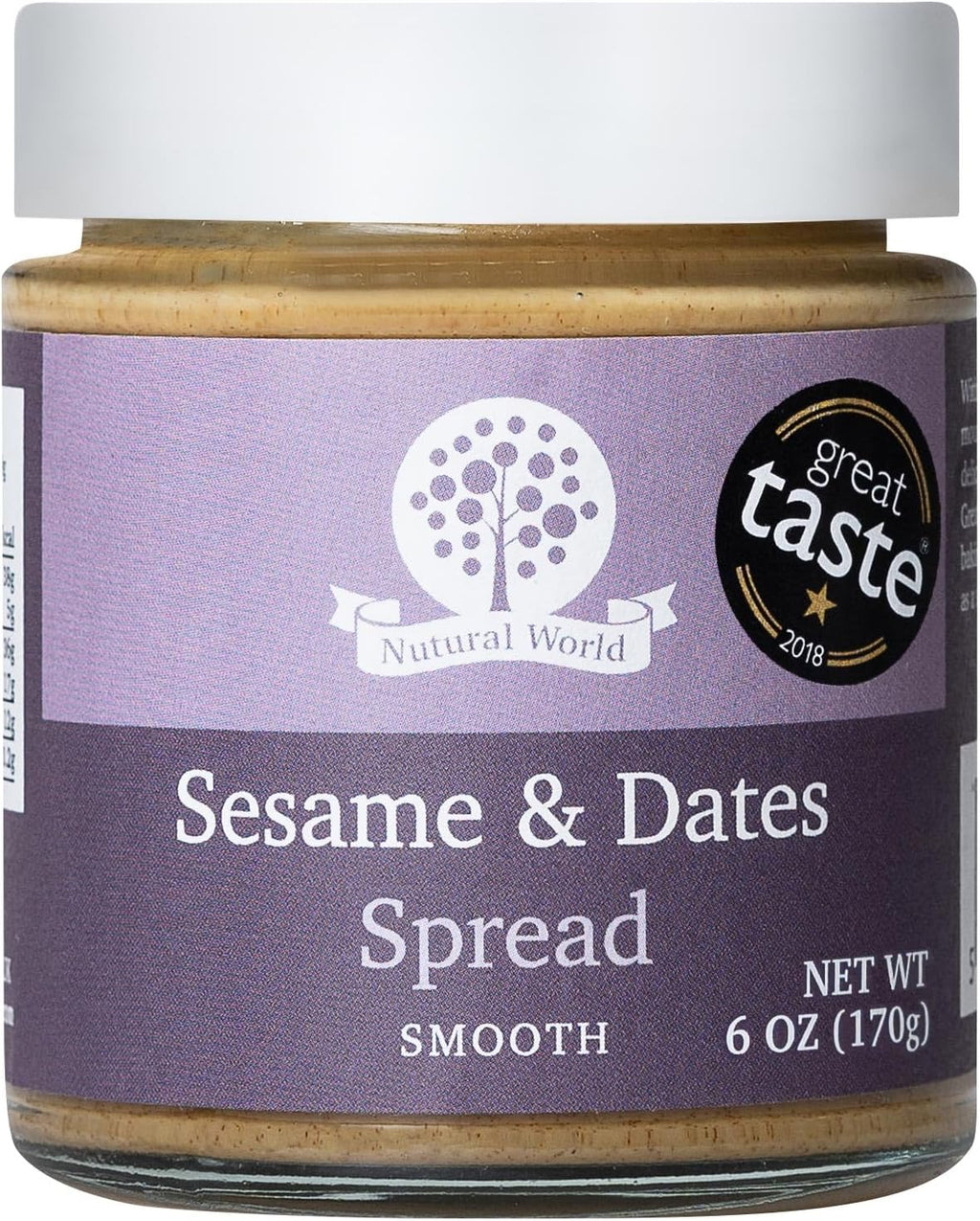 Nutural World - Sesame and Dates spread 6 Oz (170g) Great Taste Award winner