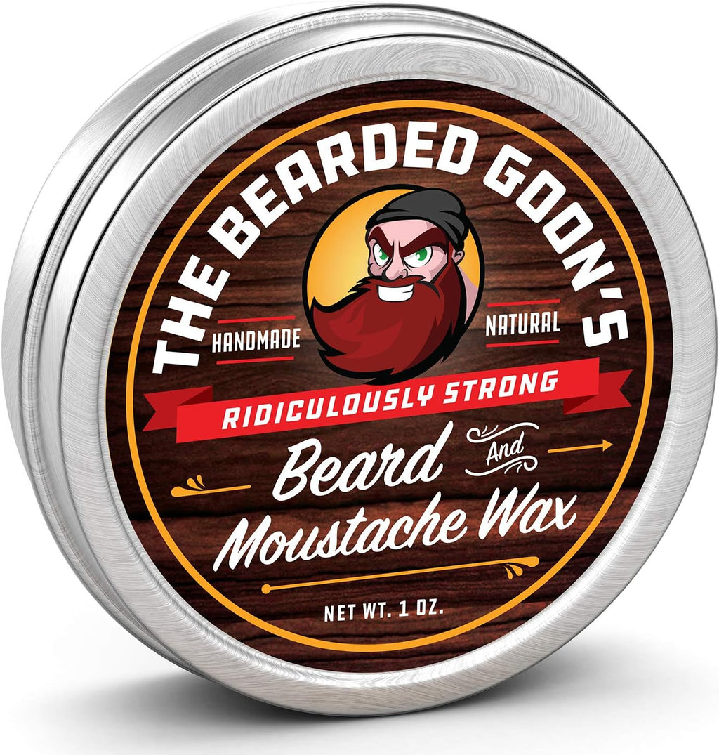 Ridiculously Strong Mustache and Beard Wax for Men | All Day Style Control to Tame Facial Hair | All Natural Handlebar Moustache Wax - 1oz (30ml)